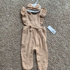 Emily And Oliver Romper/headband Set